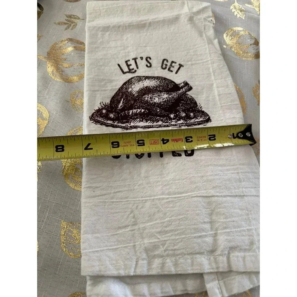 Let’s get stuffed turkey kitchen linen towel